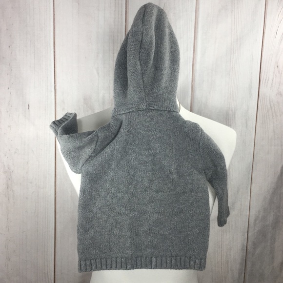 Carter’s Grey Knit Sweater Argyle Baby Girl 9m - Picture 4 of 6